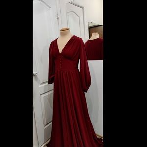 ONE OF A KIND BURGUNDY GOWN